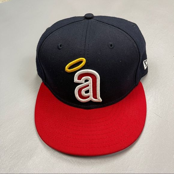 New Era Other - New Era 59Fifty Fitted Hat LA Angels 7 1/8 Cooperstown Collection Halo Throwback